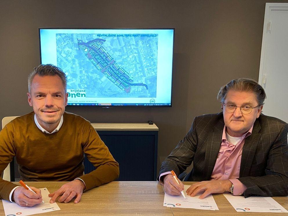 Stichting Krijtland Wonen en BAM Wonen tekenen bouwteamovereenkomst voor herstructurering Schilterstraat in Simpelveld