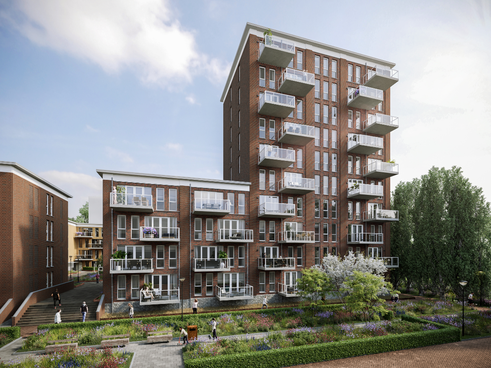 AM geeft impuls aan middeldure huur met startsein bouw 110 appartementen Goudshof in Gouda
