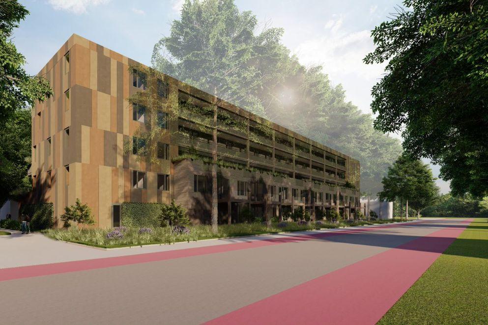 Houtbouw 56 appartementen Ambachtslaan in Veldhoven
